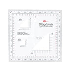 Clear MGRS USNG Coordinate Scale Protractor for Sea & Land Navigation Adventure Topographical Map Scale