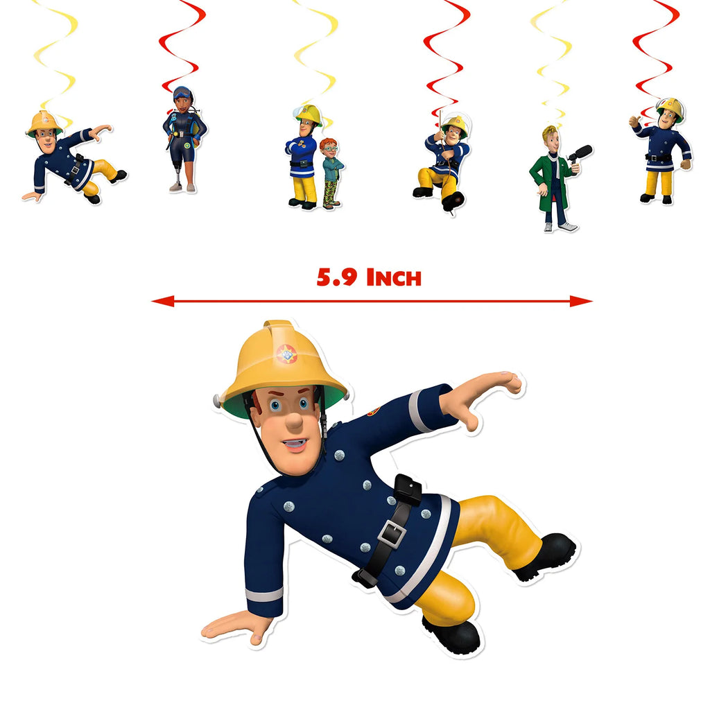108*180cm Fireman Sam Party Supplies Disposable Tablecloth Firefighter Plastic Table Cover Fire Truck Birthday Decoration