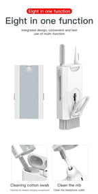 8 in 1 Computer Keyboard Cleaner Kit Brush for Airpods Headset Phone Earphones Cleaning Tool with Keycap Puller