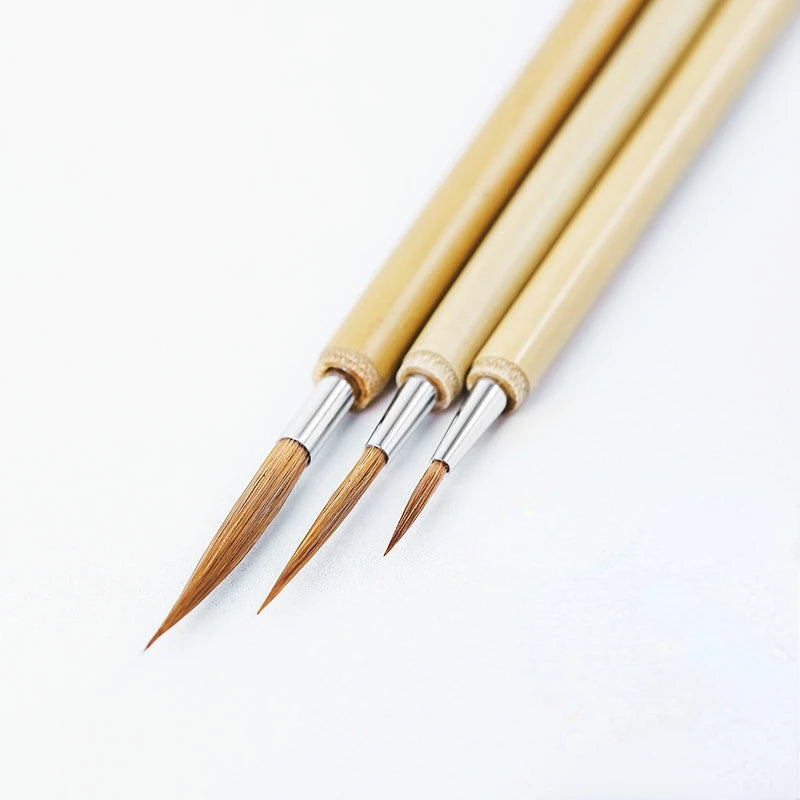 Line Drawing Brushes Chinese Mixed Hair Brush Chinese Calligraphy Small Regular Script Brush Pen Meticulous Drawing Stationery