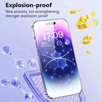 1Pcs iPhone 15 14 13 12 11 16 17 Pro Max X XS Max XR 8 7 Plus 16e 17Air 14 15 16 Plus Tempered Glass Screen Protector Film