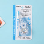 1 Correction Tape + 1 Correction Liquid Kawaii White Out Combo Quick Dry & Clean Finish Student Mistake Cover Tools Stationery