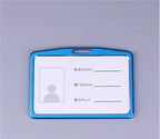 Aluminum Alloy Card Cover Case Women Men Work Name Bank ID Card Holders Business Badge Case Credit Card Badge Case Bag Pouch