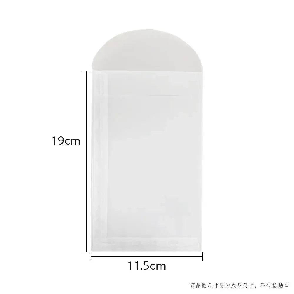 50pcs/lot Translucent Mini Envelope Jewelry Storage Bag for Card Earring Necklace Gift Packaging Bags Wedding Wedding Envelopes