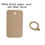 50PCS DIY Kraft Paper Tags Label Paper Price Tag Name Vintage Wedding Hanging Tag  Wrap Gift Wrapping Blank Label Crafts