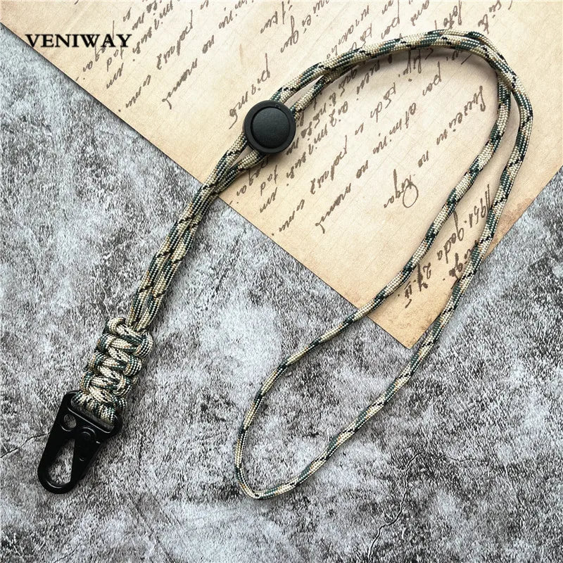 Lanyard Heavy Metal Keyring Adjustable Keychain Handmade Credential Holder Mobile Phone Hanging Neck Strap Anti-lost Key Chain