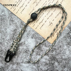 Lanyard Heavy Metal Keyring Adjustable Keychain Handmade Credential Holder Mobile Phone Hanging Neck Strap Anti-lost Key Chain