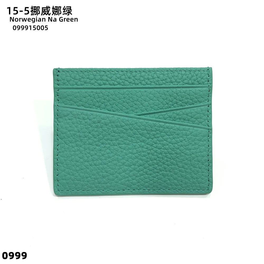 Genuine Leather Card Holder Woman Custom Name Designer Wallet Slim Luxury Card Wallet Man Engrave Initials Business Coin Purse