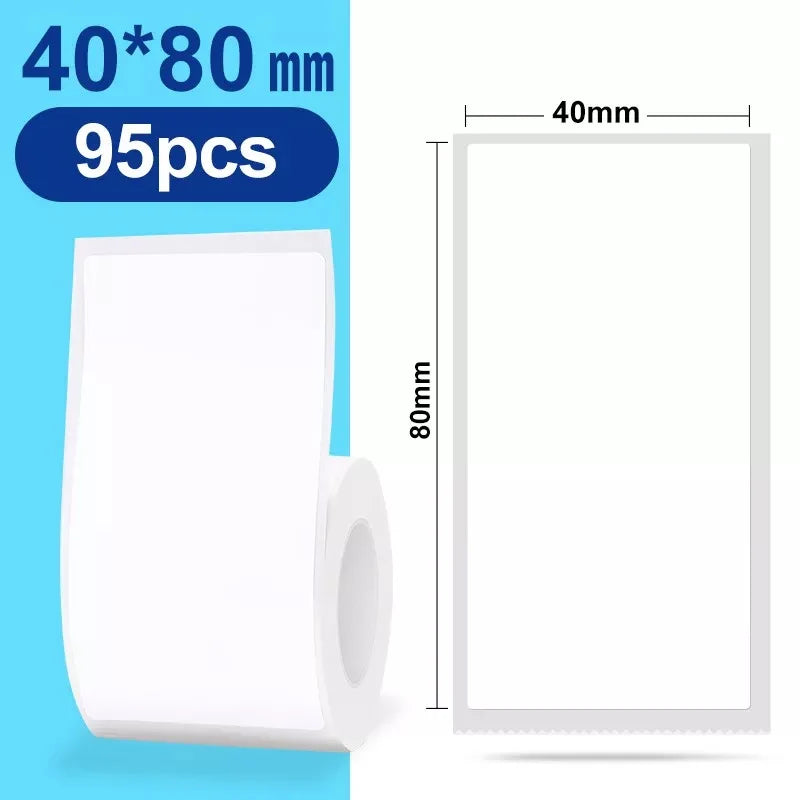 NiiMbot B1/B203 B21/B3s Label Printer Waterproof Anti-Oil Tear-Resistant Price Tag Pure Color Scratch-Resistant Label Paper