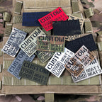 Custom Laser Cutting IR IFF Infrared Reflection Patch Name Tapes Tag Brand Black Letters