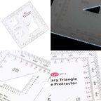 Clear MGRS USNG Coordinate Scale Protractor for Sea & Land Navigation Adventure Topographical Map Scale