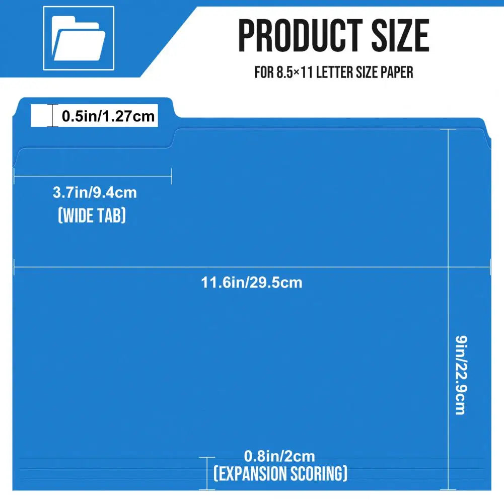 50Pcs Manila File Folders Standard Letter Size File Folders Business Document Organizers Home Office Organization School Supply