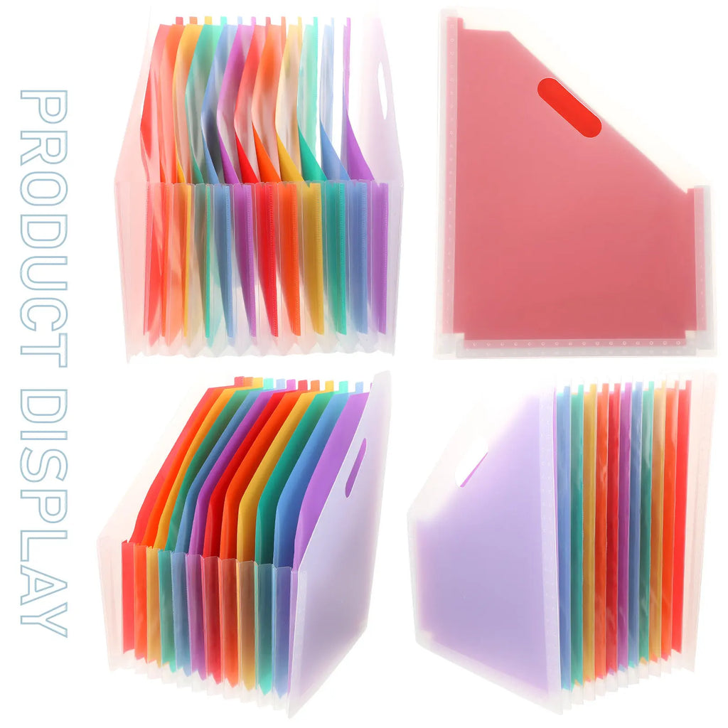 Standing Expandable Accordion File Folder Large Capacity Desktop Organizer for Receipts Checks Deposits Documents Plastic File