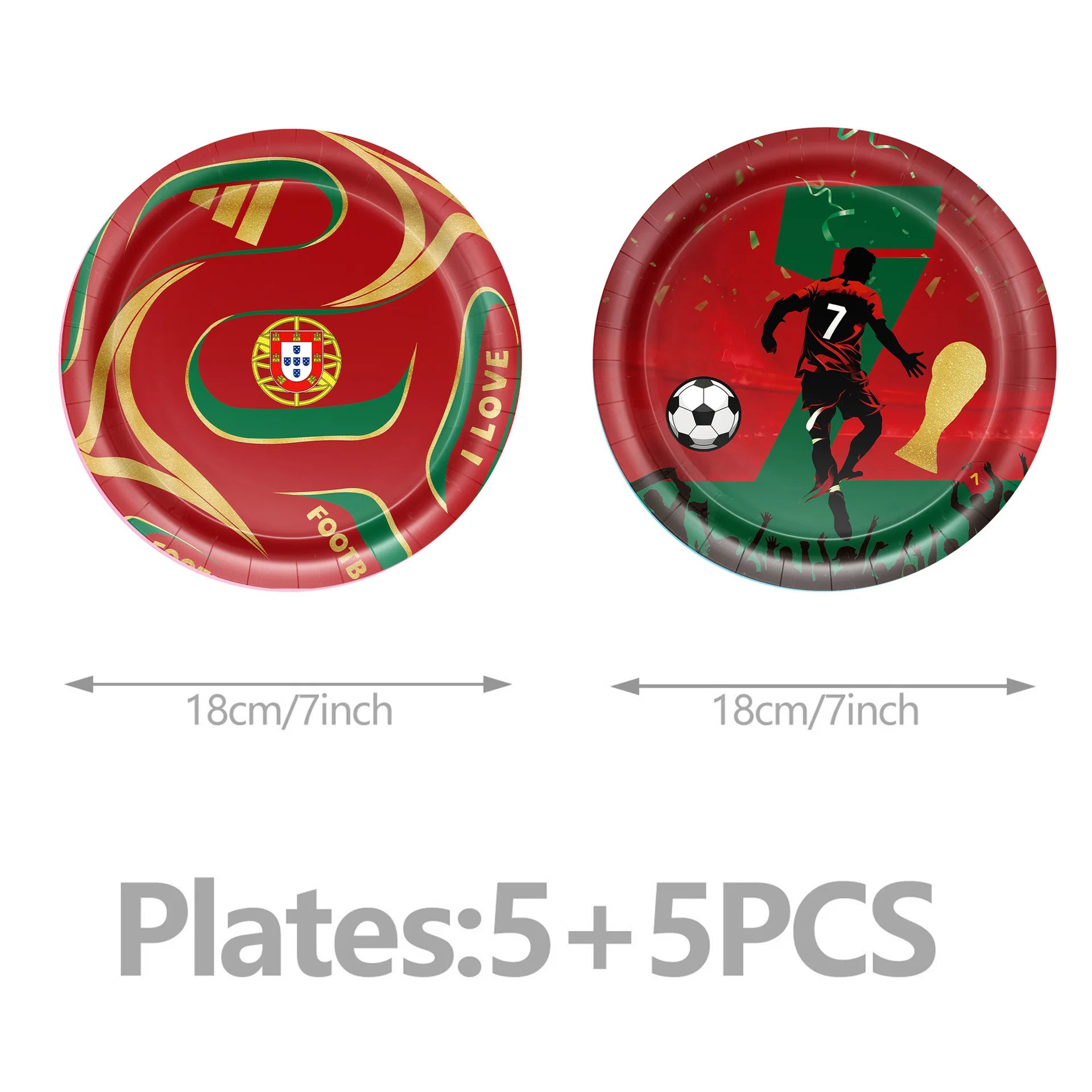 Football Player Theme Party Decoration Soccer Cr&7 Superstar Party Supplies Plate Cup Balloon Banner Paper Backdrop Party Gift
