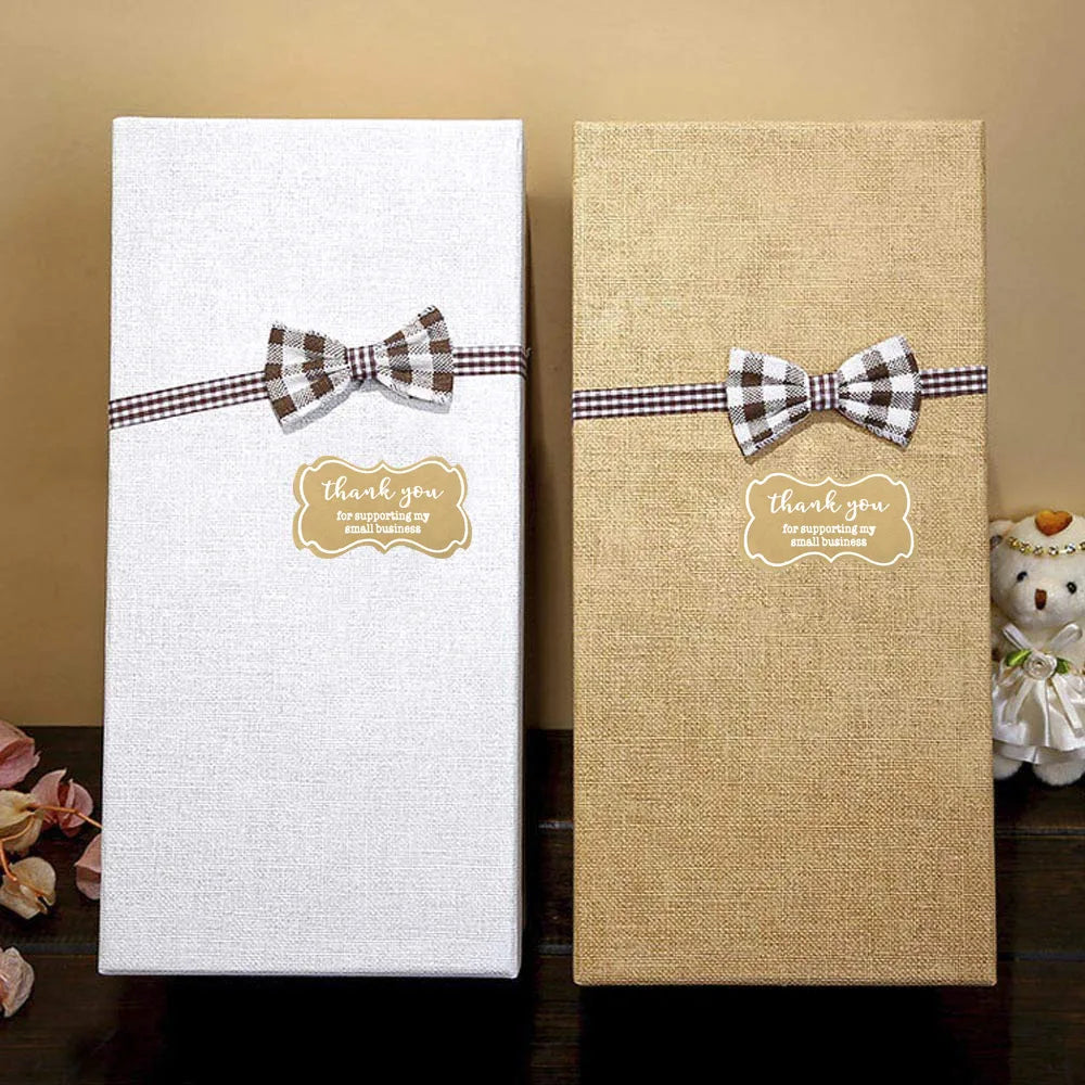 250pcs Paper Thank You For Your Order Stickers Seal Labels Thanks For Shopping Supporting My Small Business Shipping Label 3*5cm