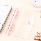 Lightweight Pvc Loose-Leaf Shell 6 Holes A6 Transparent Loose-Leaf Shell, Color Clip, Simple Candy Color Album Shell