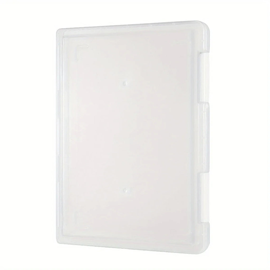 1pc Multi-layer Portable File Box, Portable Transparent File Box, A4 Plastic PP File Box , Waterproof Contract Storage Box