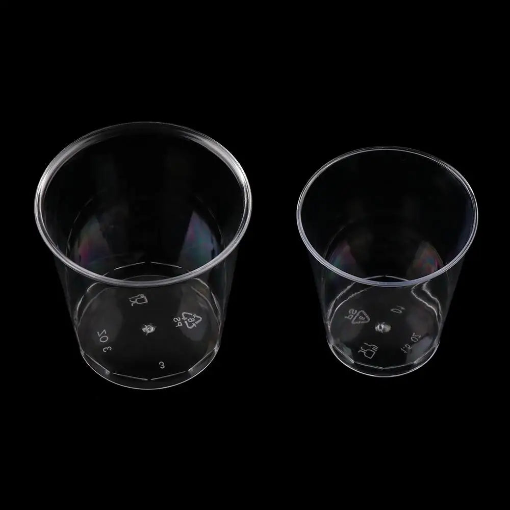 Reusable Transprent Plastic Disposable Dessert Cups Round Pudding Boxes Cupcake Muffin Cup Mould Kitchen Drinks Tools 50/90ml