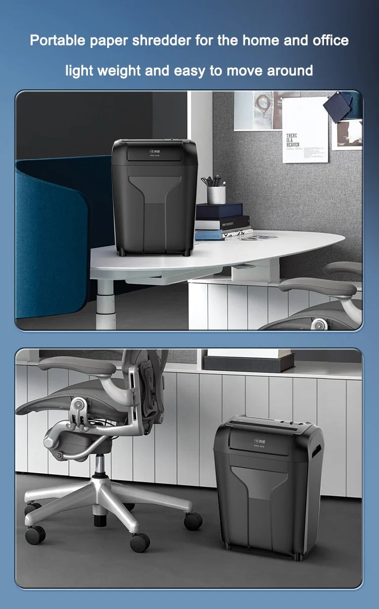 Desktop P4 10 Sheets Paper Shredder Household Small Office Automatic Cross Cut CD Paper Shredding Machine