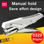 Deli 0329 Manual Plier Stapler Hand-Held Type 20 Sheets Capacity 80g Metal Effort-Saving Stapler for Office And School Supplies