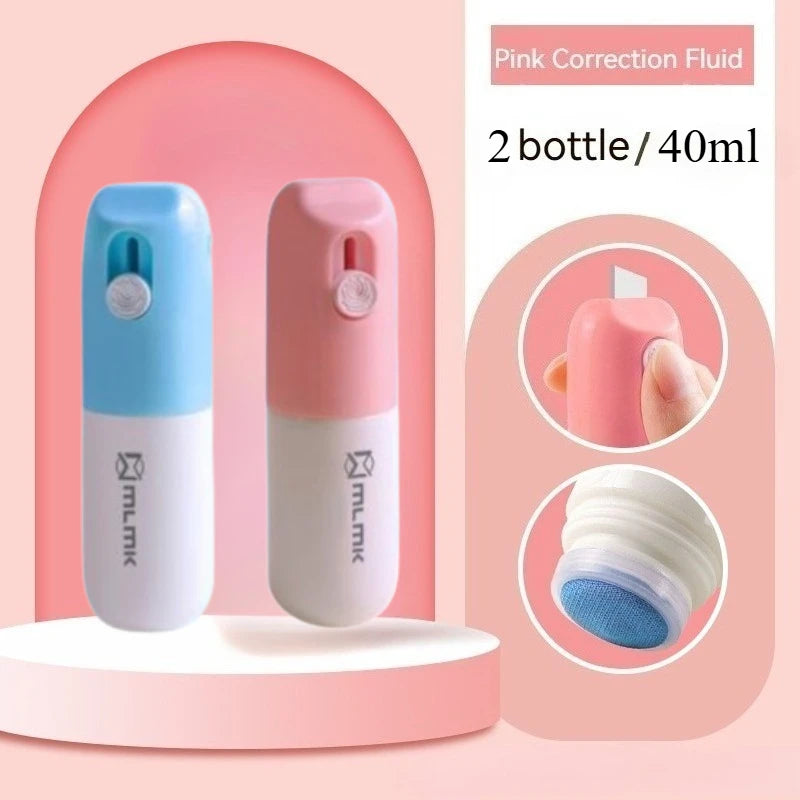 Portable Thermal Paper Correction Fluid Fast-Drying Anti Peep Privacy Protector with Retractable Box Opener Quick Eraser Covera