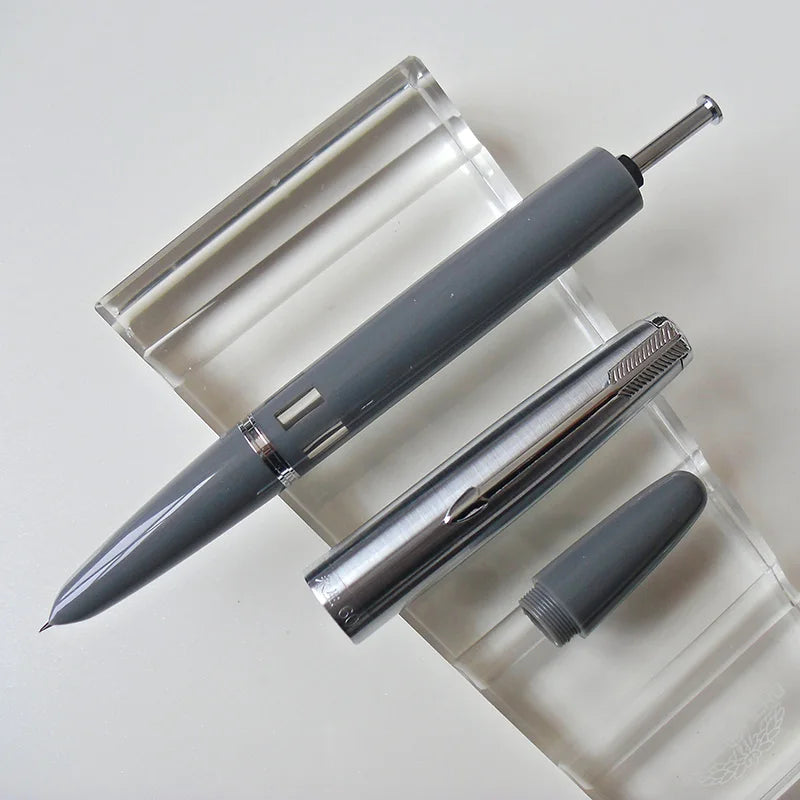 NEW Wingsung 601 Press Piston Fountain Pen Iridium EF/F Nib Steel Cap Vacumatic Resin Ink Pen School Stationery Office Supplies