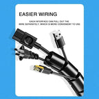 Cable Tube Sleeve Flexible Cord Bundler Wire Wrap Cable Management System Desk Wire Organizer for Office Home TV PC Computer