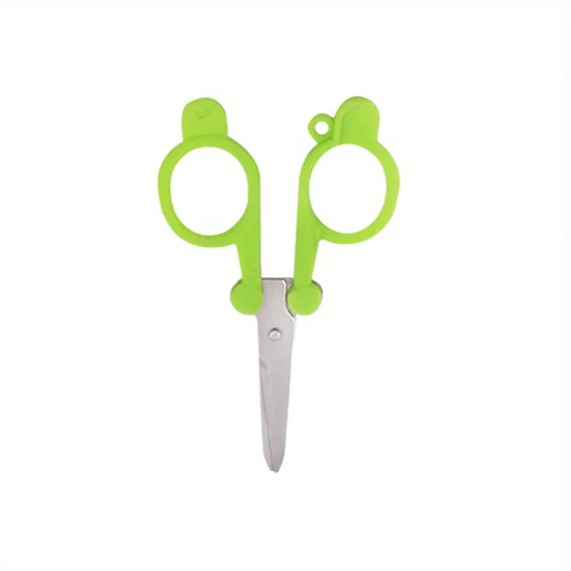 1pc Folding Scissors Mini Stainless Steel Pocket Scissors for Travel, Outdoor, Home, Office(3 Colors)
