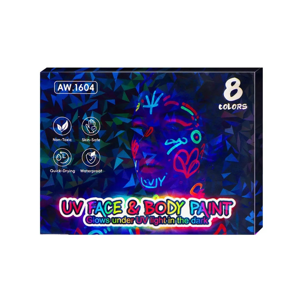 12-18 Colors Colorful Luminous Pen Set Human Face Paint Pen Student Children Painting Fluorescent Marker Glow-in-the-dark Pen