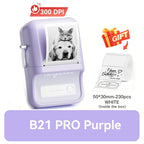 Niimbot B21 Pro 300DPI HD Printing Portable Thermal Printer Self-adhesive Label Printer Sticker Maker For Photos Receipts Note