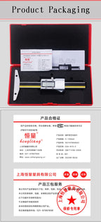 Thin Rod With Table Digital Display Depth Ruler 0-50 0-100 0.01mm Small Hole Needle Probe Depth Ruler Stainless Steel Caliper