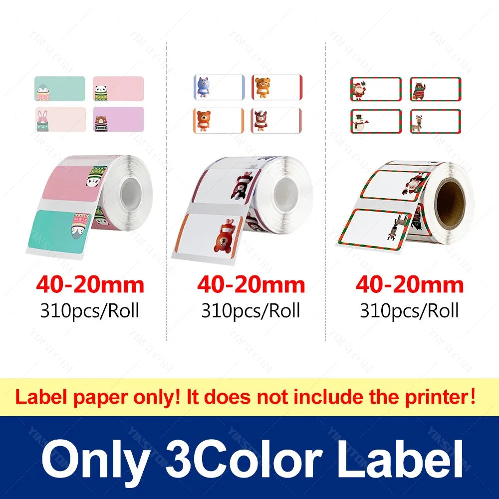 YINSITOM 20-50mm Mini Portable Thermal Printer Bluetooth Barcode Hand Multifunctional Price Label Sticker Maker Android / iOS