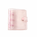 Portable Mini Handbook Glitter Notebook Pages Transparent Binder Notebook Cover Card Organizer 3 Hole Binder Clip Photo album