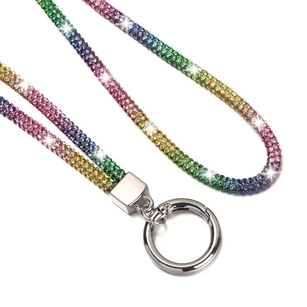 Glitter Rhinestone Phone Lanyard Phone Diamond Crystal Chain Straps Keychain Hanging Anti-lost Rope Mobile Phone Strap