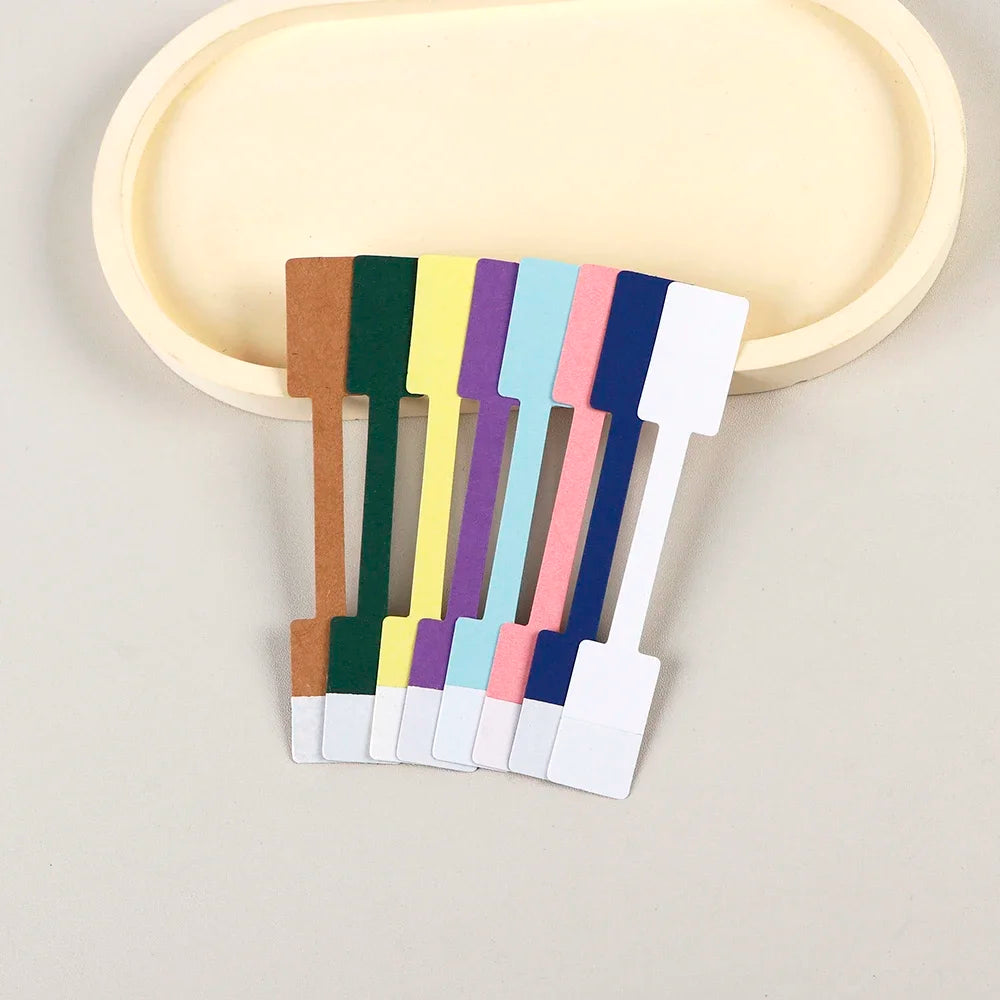 100/2001.6x10cm 8 Color Price Tag for Jewelry Display Sticker Card Necklace Earring Bracelet Blank Square Label Packaging