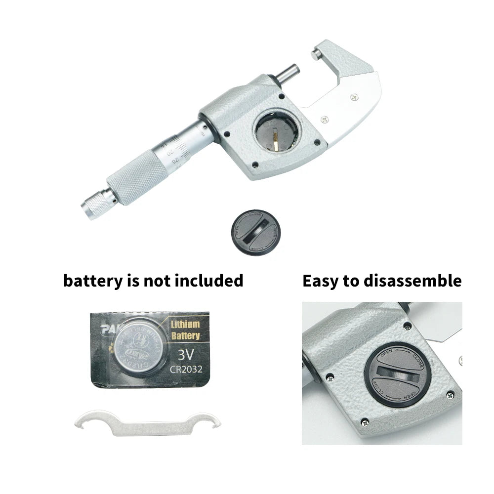 SHAHE 0.001mm Electronic Outside Micrometer 0-25mm Digital Micrometer Electronic Digital Caliper Gauge