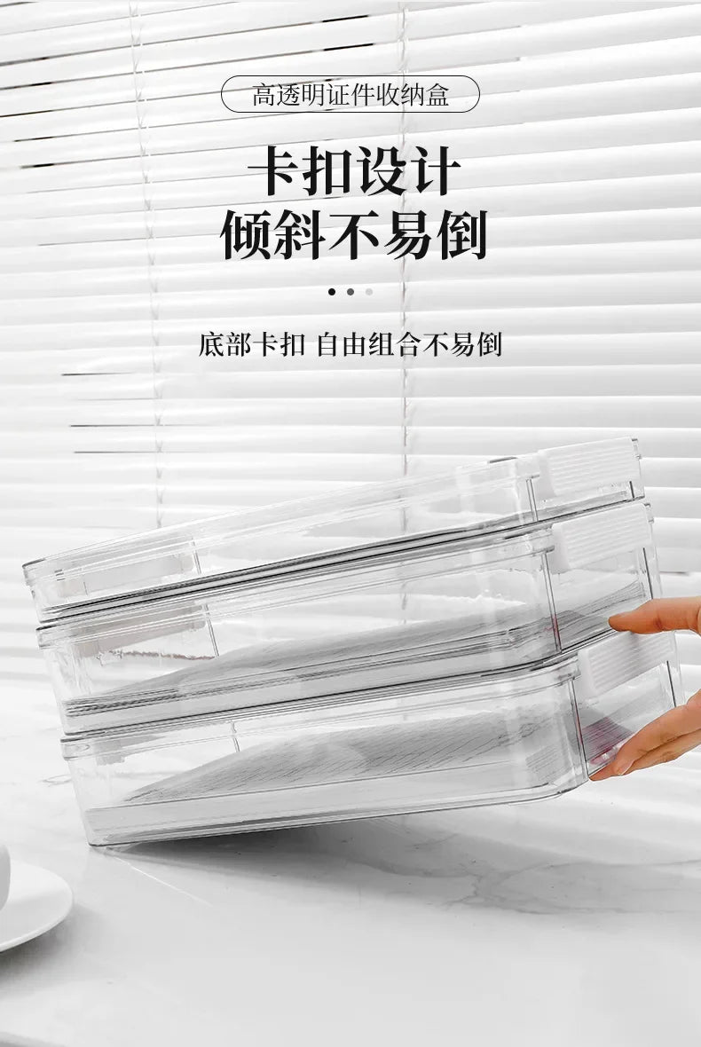 1pc/Test paper file sorting box Account book storage box A4 paper certificate storage box.