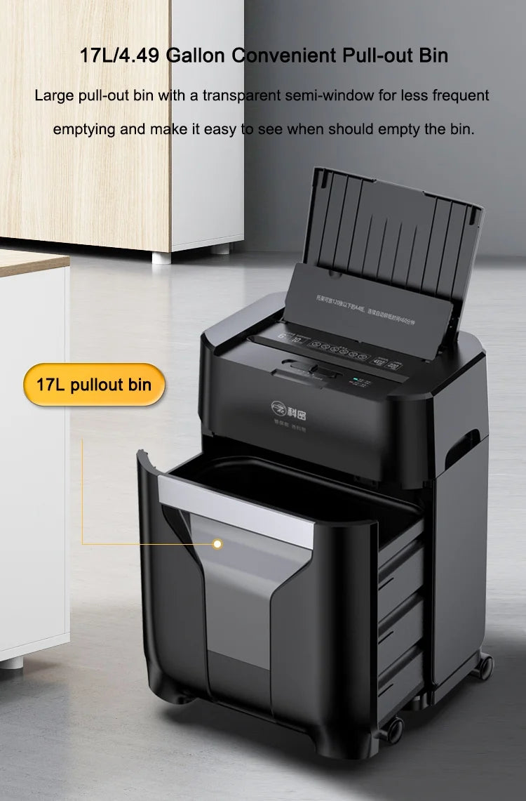 High Speed Fully Automatic Electric Paper Shredder Machine Cross Cut 4*12mm 80 Sheet Auto Feed Office COMET AF-780