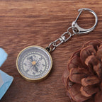 2PCS Lightweight Compass Keychain Vintage Zinc Alloy Pocket For Outdoor Camping/Travel/Direction Navigation Tool Survival Guide