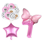 Pink Dog Paw Birthday Party Decor Disposable Tableware Gift Bag Backdrop Cake Topper Banner Plate for Kid Girl Party Supplie Set
