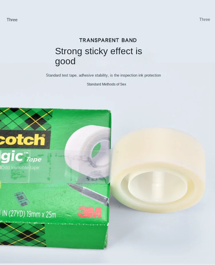 3M Scotch 810 Magic Tape High Viscosity No Trace Invisible Adhesive Tape Home Office Supplies and School Supplies Tape 19mm*10m