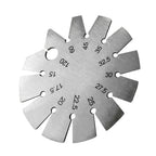 Stainless Steel Round Gauge Diameter Bevel Gauge Angle Protractor Thickness Gauge 15° 20° 22.5° 30° 45° 60° 120° Measuring Tool