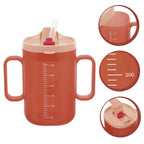 Adult Sippy Cup with Lid and Straw Plastic Mug Drinking Cup Disabled Elderly Spill Proof Dysphagia Cup Parkinsons Aids Living