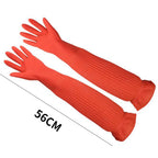 38/45/56cm Latex Long Gloves Aquarium Fish Tank Industrial Thick Protective Gauntlets Waterproof Rubber Latex Dishwashing Gloves