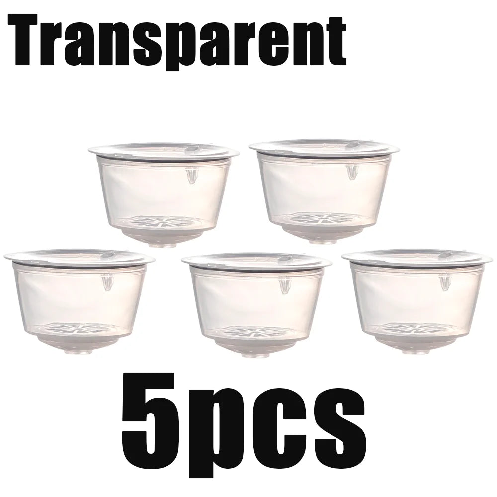 1/3/5/10pcs Reusable Coffee Capsules Filter Cup Dispenser for Nescafe Dolce Gusto Refillable Coffee Capsules Pod Compatible Kit