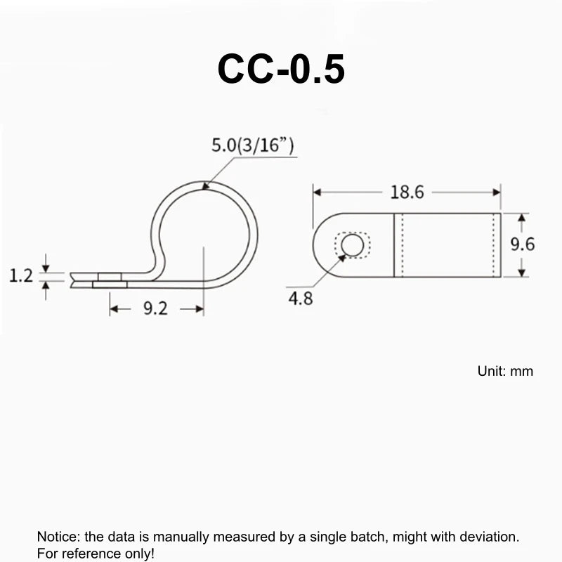 100pcs White R Shape Cable Clips Screw Fixing Nylon PA66 Plastic Desk Office Electric Wire Holder Fastener Management