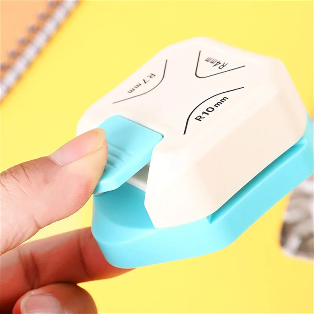 3 in 1, R 4/7/10 mm Corner Punch, Corner Rounder, Made of Metal and Plastic, for Crafts with Paper, Cards Design and Scrapbookin