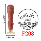 Custom Wax Seal Stamp and Wooden Handle set, For Wedding Invitation, Multiple Designs, Personalized Logo Wax Stamp, Initial Wax