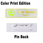 Custom Name Badge Engraved Personalized Name Plate Stainless Steel Custom Name Tag with Magnetic Pin Back Pin Clip