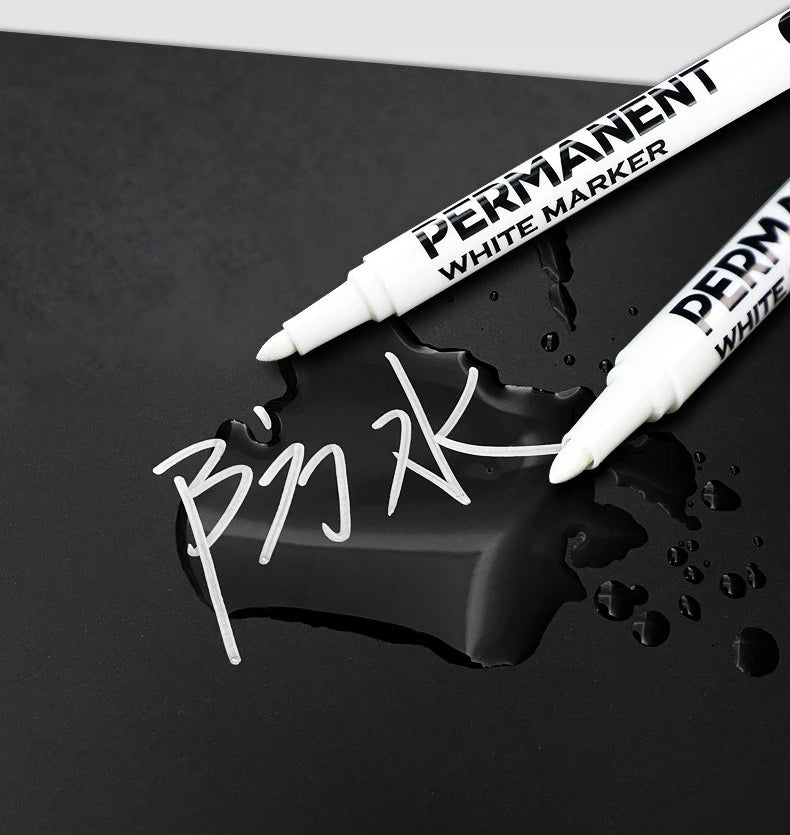 1/3/6Pcs White Marker Pens Acrylic Paint Pen for Rock Ceramic Glass Tire Metal Canvas Waterproof Painting White Marker